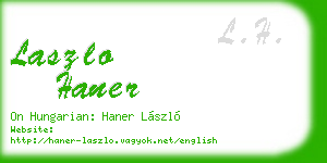 laszlo haner business card